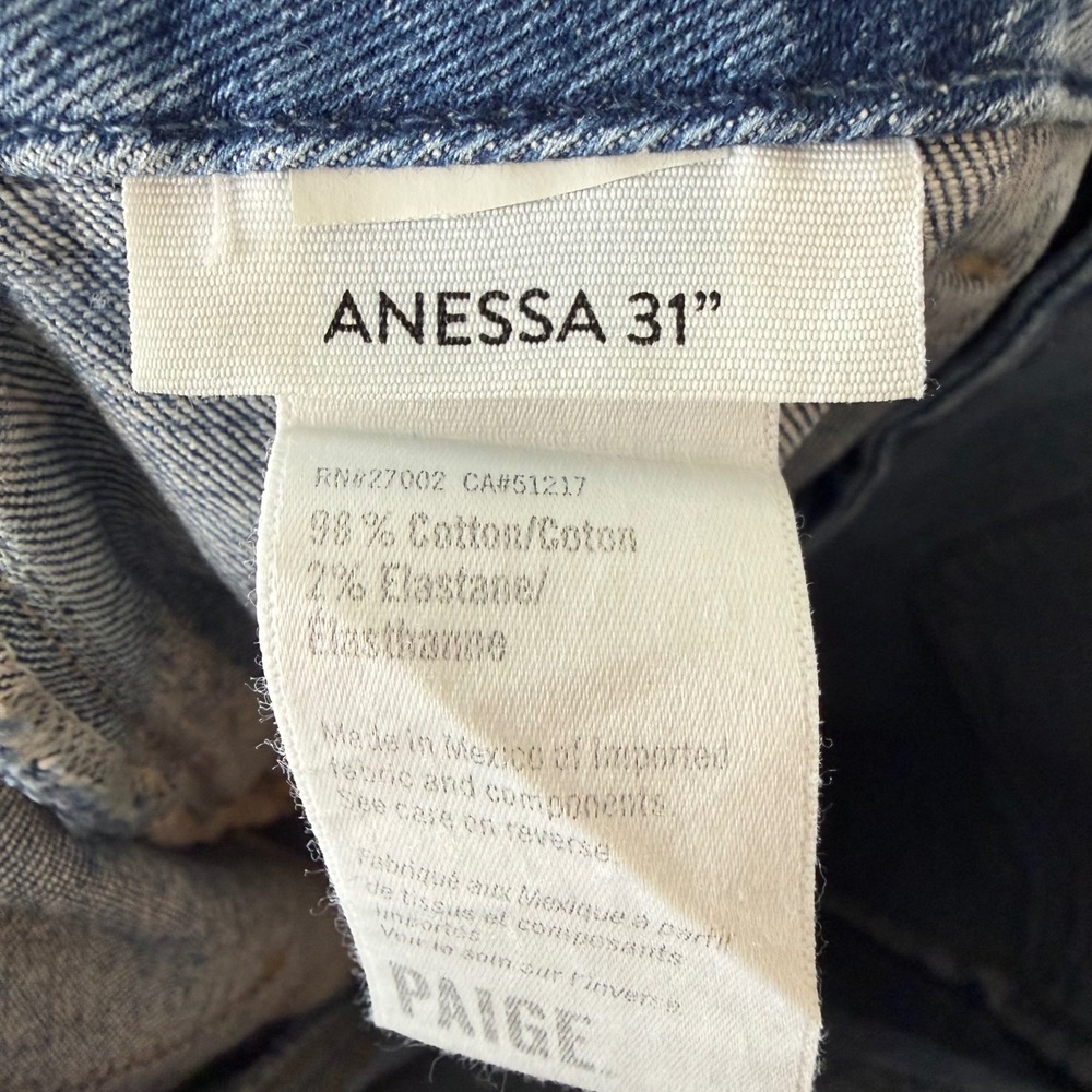 NEW Paige Anessa 31" High Rise Wide Leg Jeans in Viva Size 28 - Picture 15 of 15
